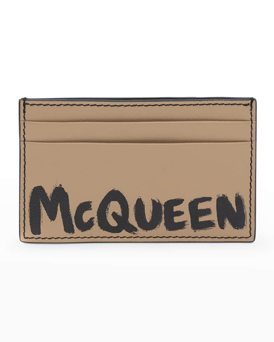 Alexander McQueen Men's North South Graffiti Logo Wallet | Neiman Marcus