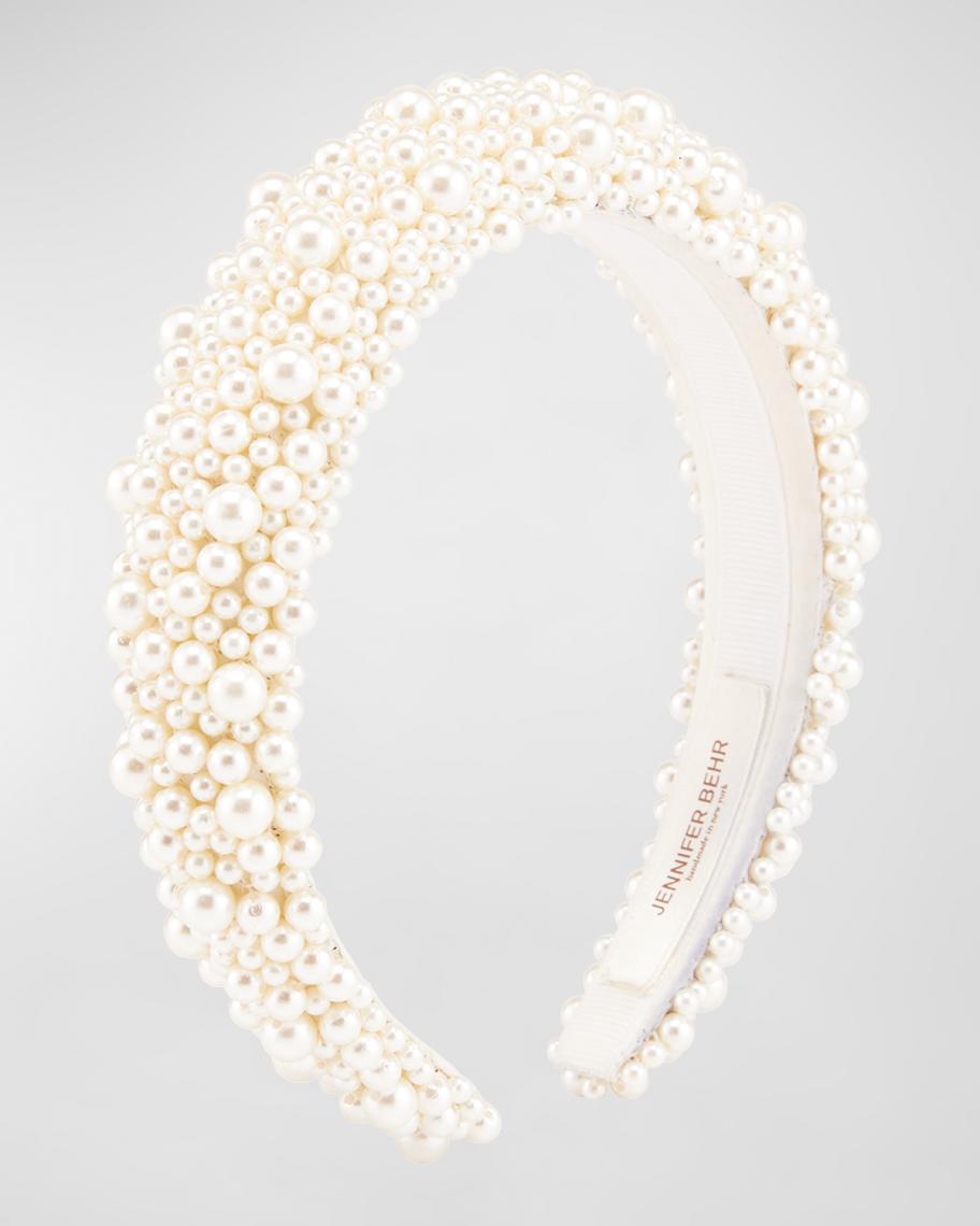 【Jennifer Behr】Bailey ビジューヘアバンド Jennifer Behr Bailey Pearly Headband | Neiman Marcus
