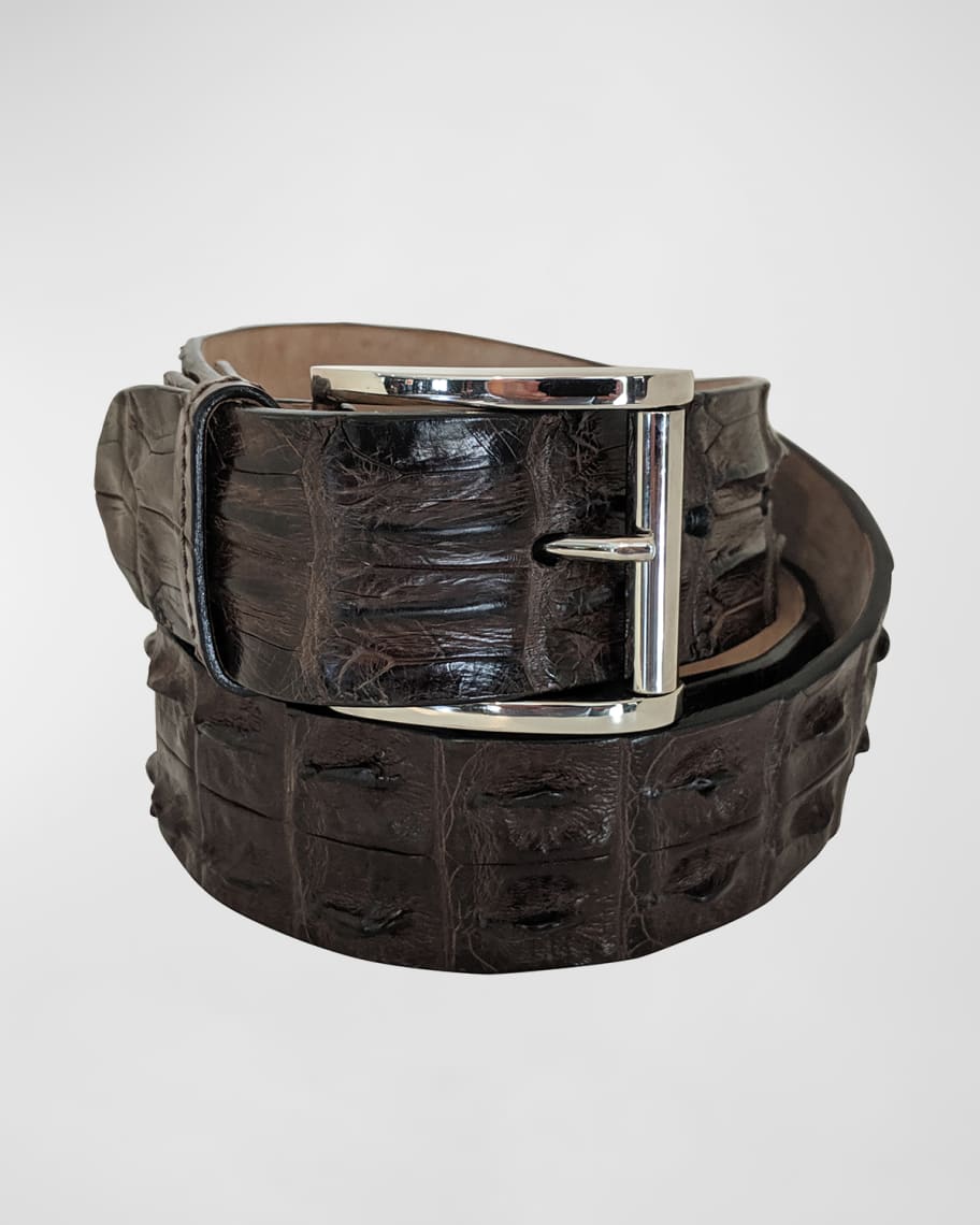 GESMOS Brand Belts For Men Automatic Buckle Leather Belt Crocodile