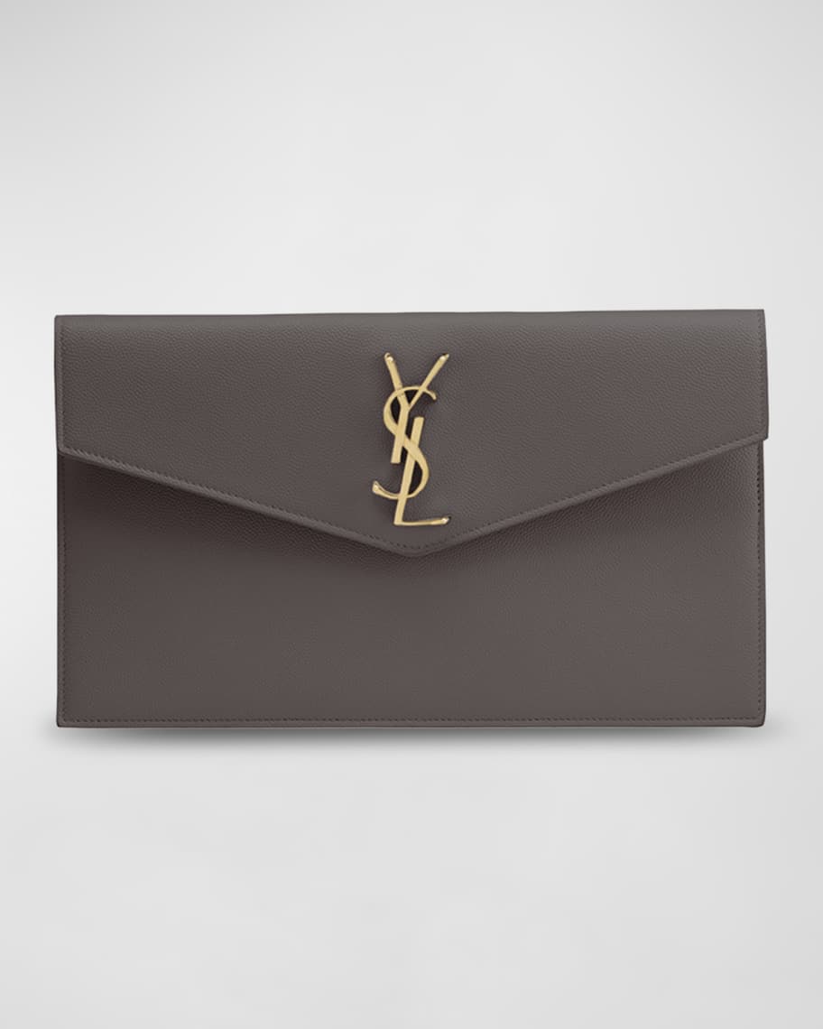 uptown flap card case in grain de poudre embossed leather