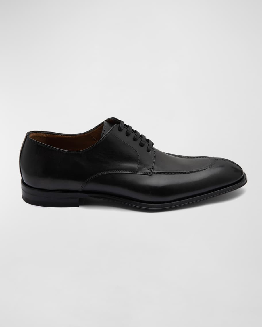 Bruno Magli Men's Livio Burnished Leather Lace-Up Shoes | Neiman Marcus