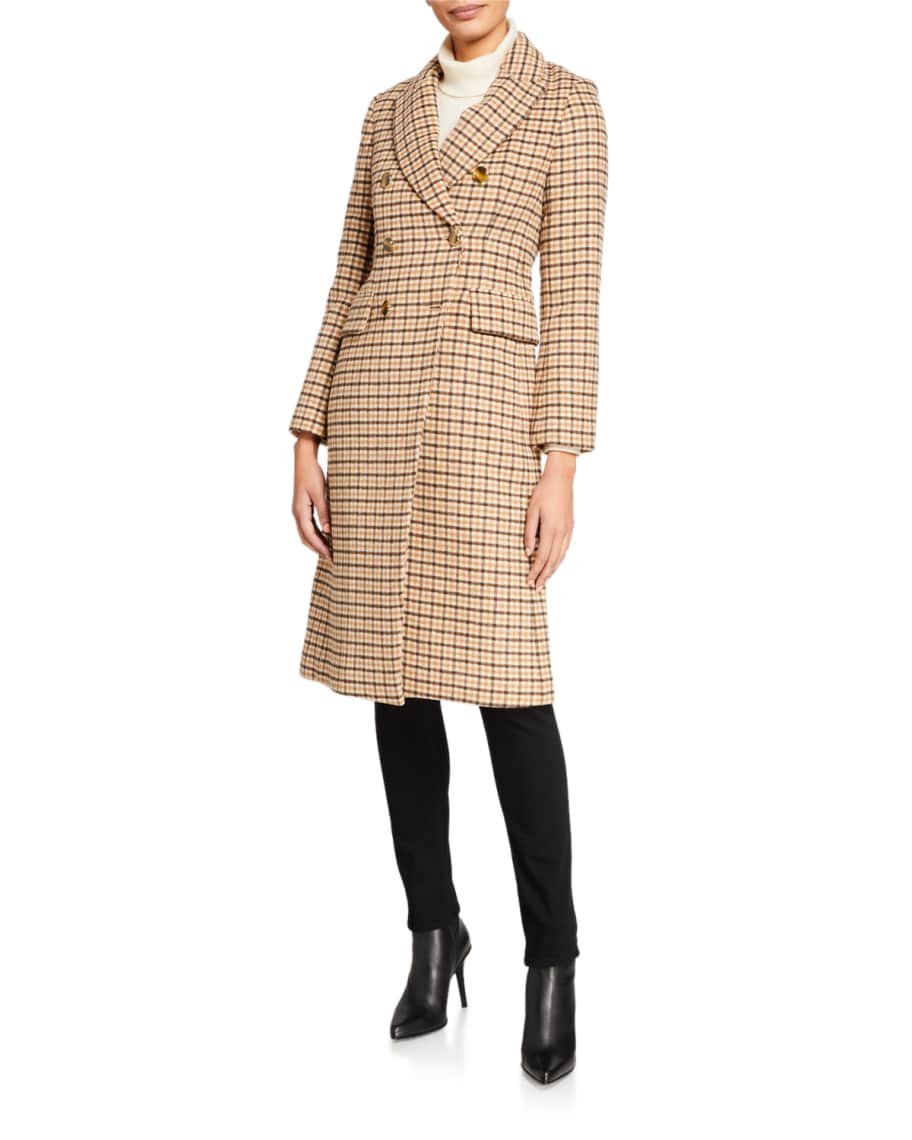Club monaco jemma plaid coat clearance