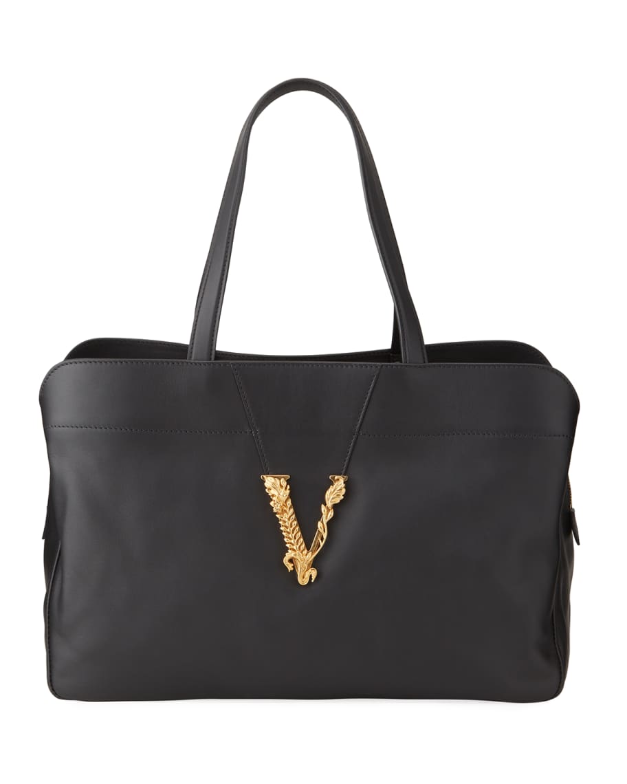 Versace Virtus Logo Medallion Tote Bag | Neiman Marcus