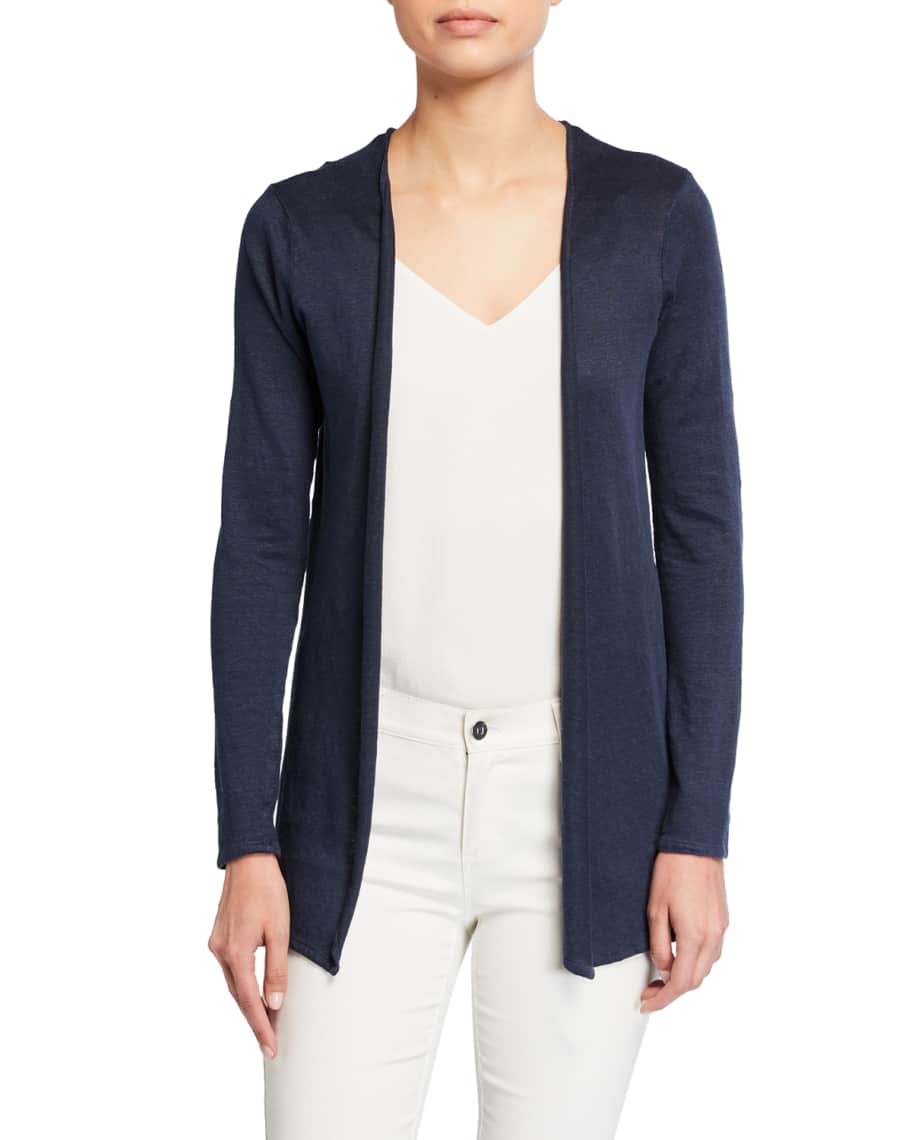 Majestic Filatures Soft Touch Draped Open-Front Cardigan