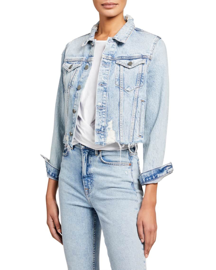 Grlfrnd cropped denim jacket clearance