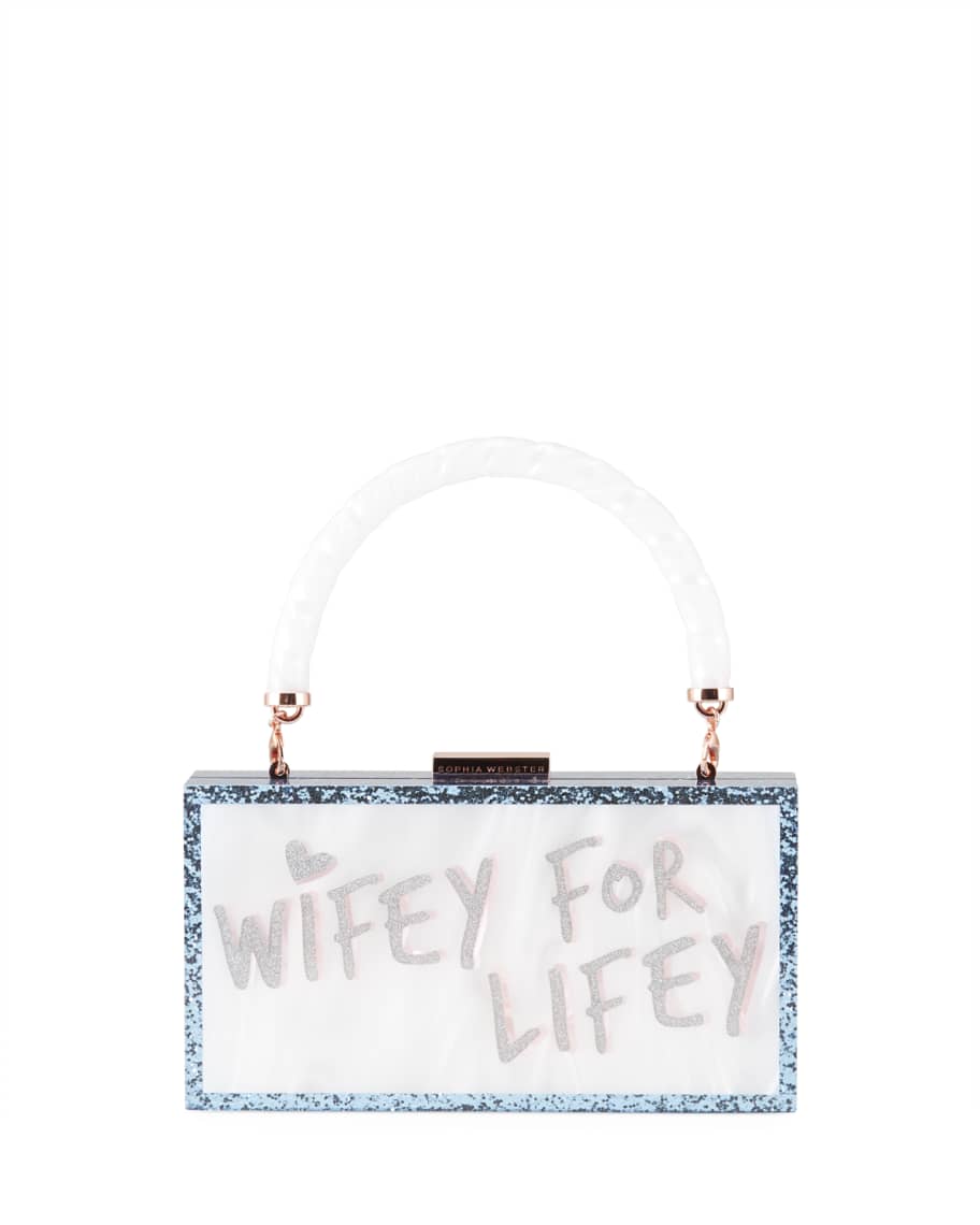 Sophia Webster Cleo Wifey-For-Lifey Box Clutch Bag | Neiman Marcus