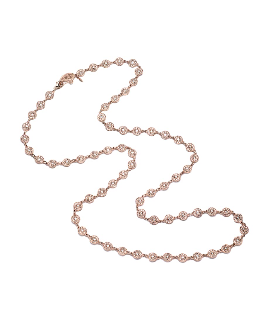 COOMI Eternity 18k Rose Gold Long Opera Diamond Necklace | Neiman Marcus