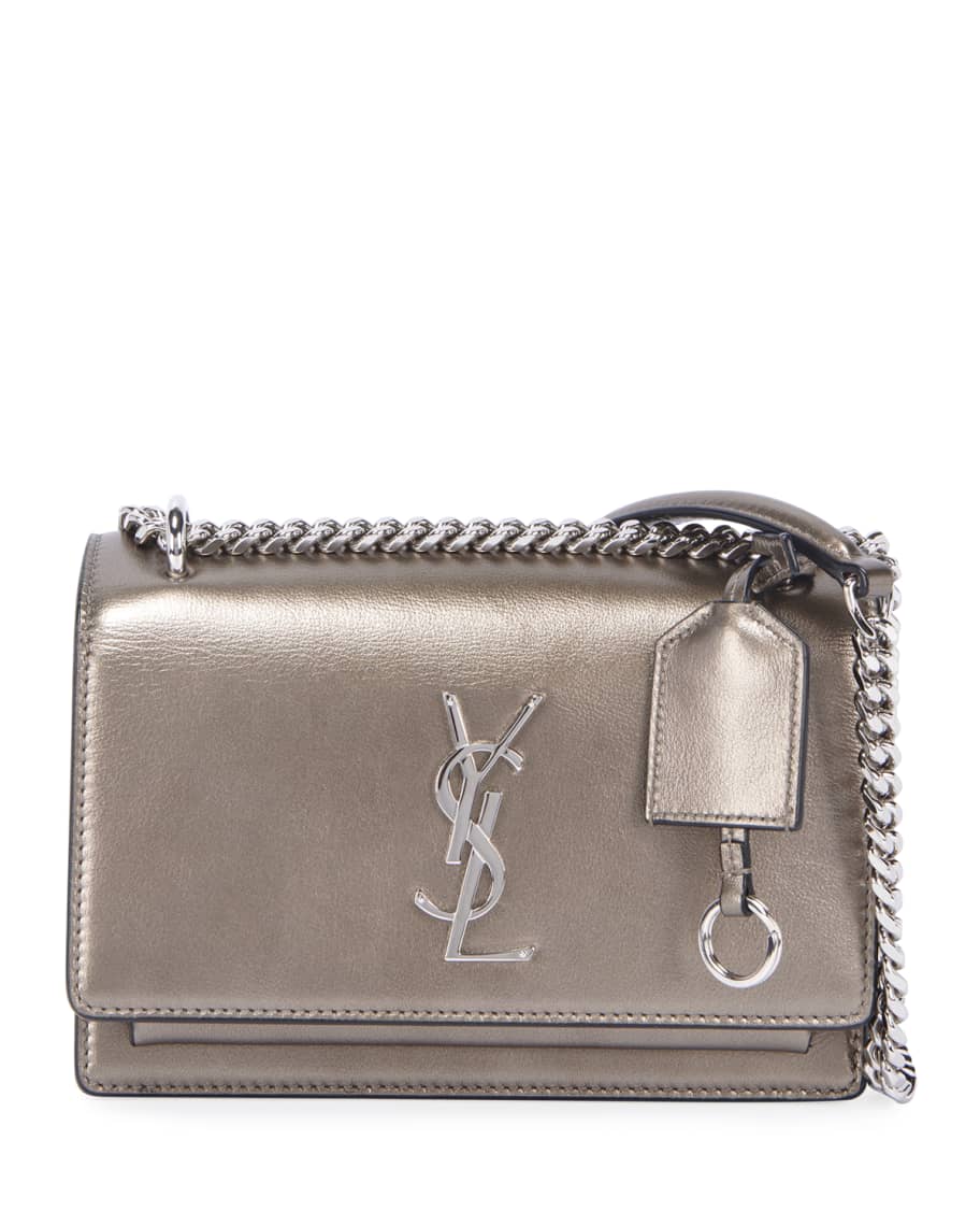 Saint Laurent Sunset Monogram YSL Small Metallic Leather Chain Crossbody  Bag - Bergdorf Goodman