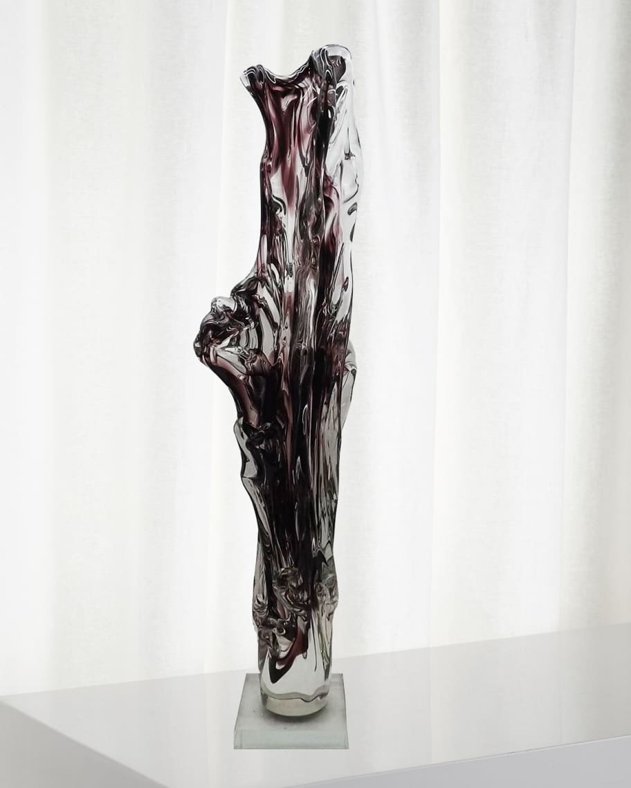 Dale Tiffany Decorative Aqua Art Glass Sculpture