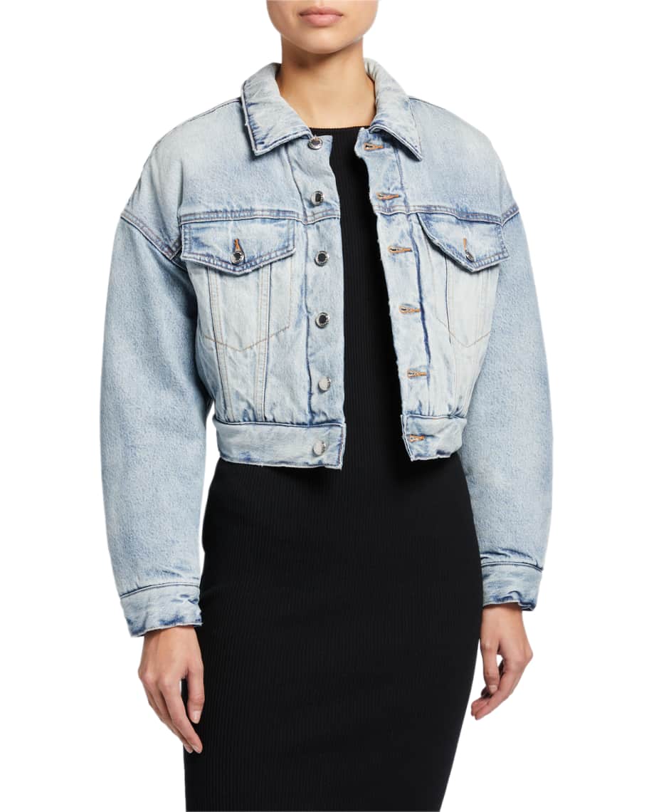 Alexander wang padded denim jacket on sale