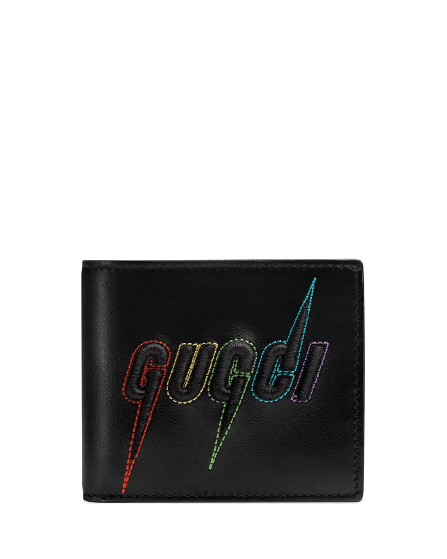 Gucci Off White Leather Logo Bifold Wallet Gucci