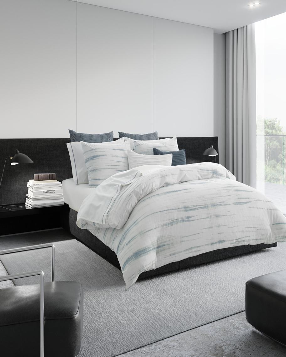 Vera Wang Marble Shibori Duvet, Queen | Neiman Marcus