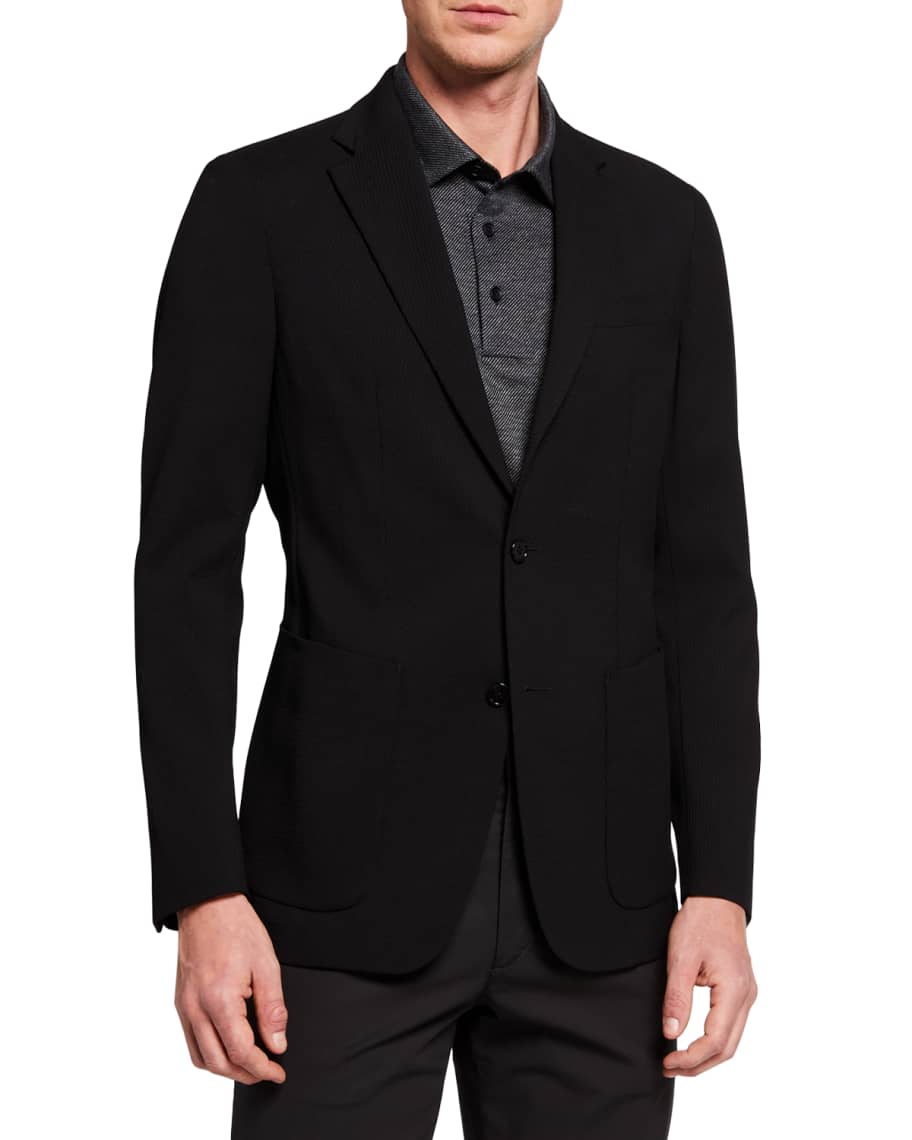 Theory Men's New Chambers Seersucker Two-Button Jacket | Neiman Marcus