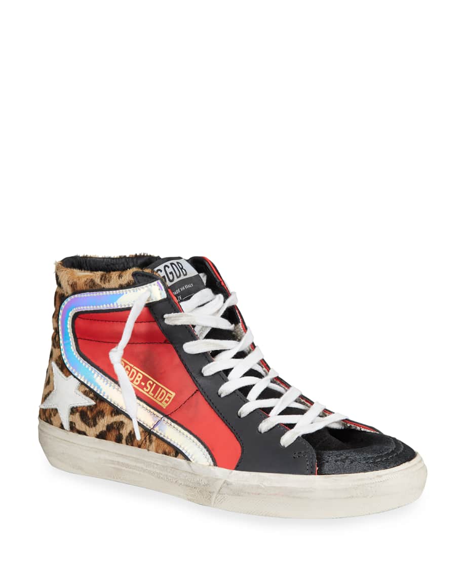 Golden Goose Leopard Star HighTop Sneakers Neiman Marcus
