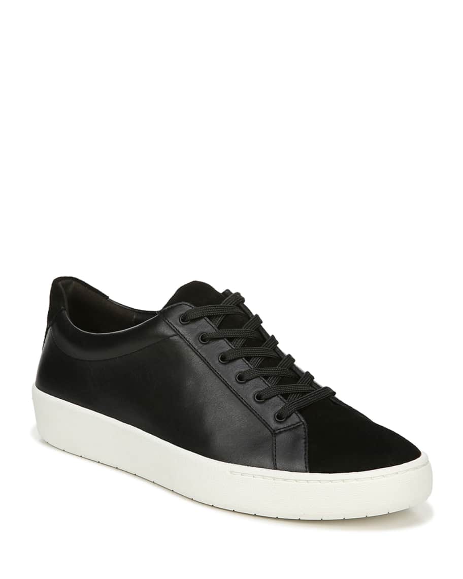 Vince Janna Suede & Leather Low-Top Sneakers | Neiman Marcus