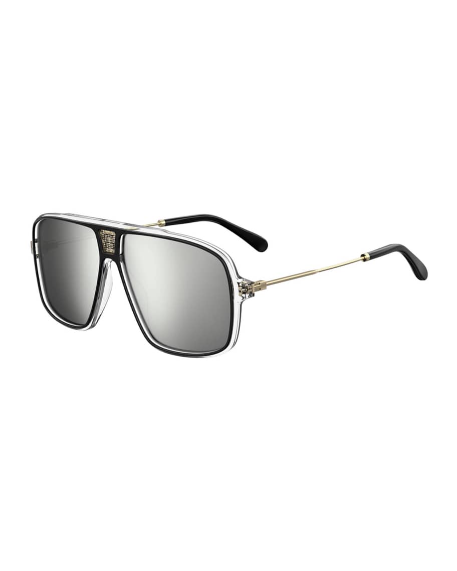 Givenchy Men's Gradient Square Filigree Logo Sunglasses | Neiman Marcus