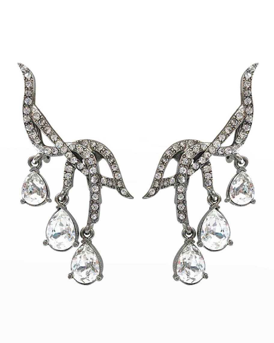 Oscar de la Renta Classic Falling Crystal Earrings | Neiman Marcus