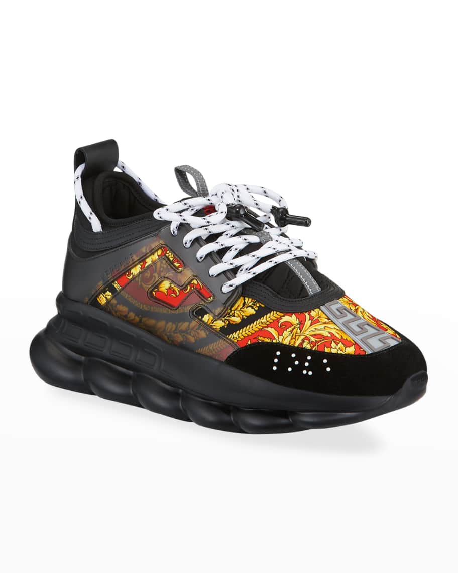 Versace Men's Chain Reaction Chunky Sneakers