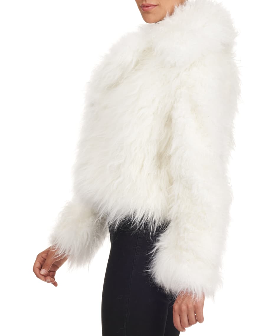 Oscar de la Renta Cashmere Goat Fur Jacket | Neiman Marcus