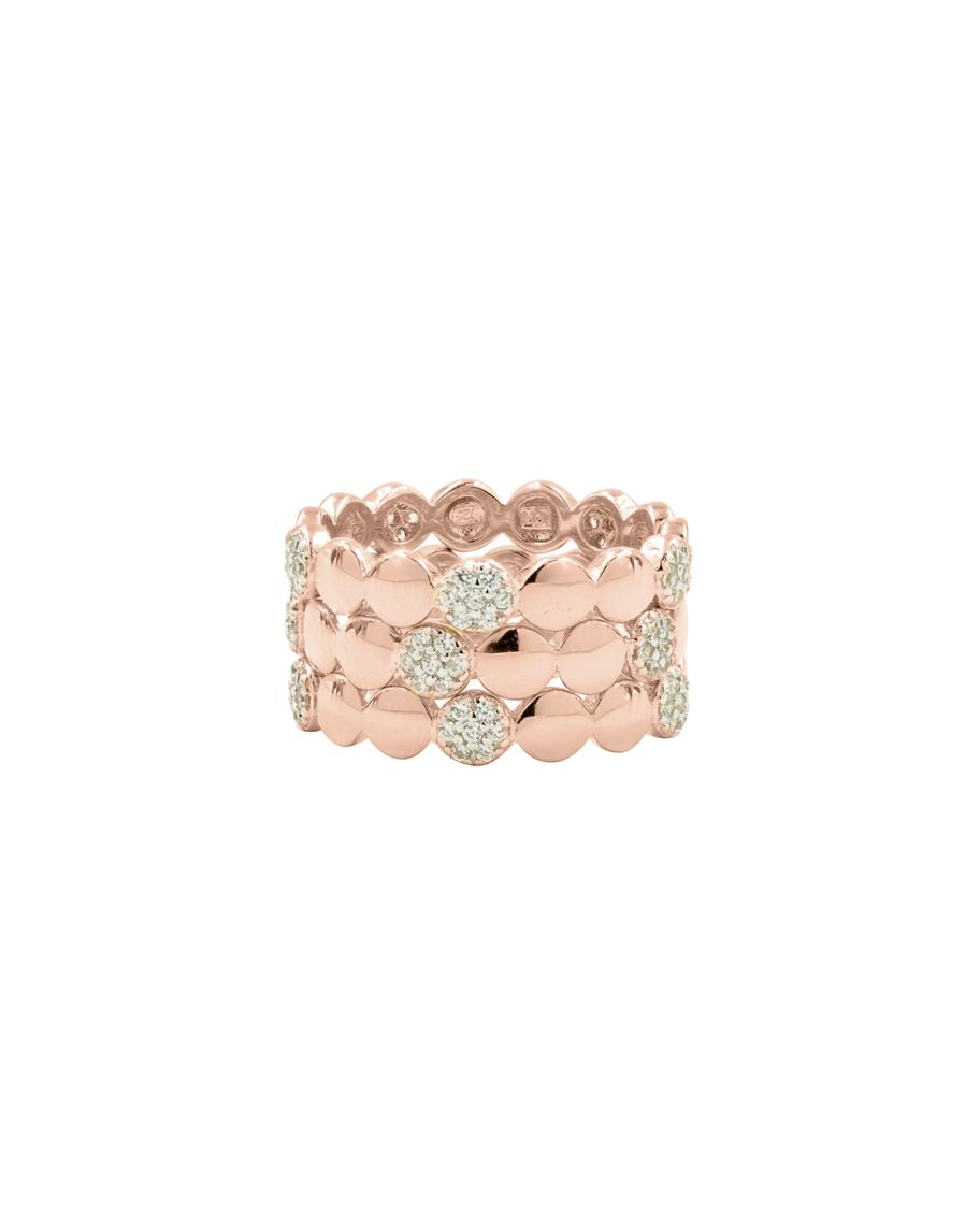 Freida Rothman Radiance 3-Stack Rings, Set of 3, Size 6-8, Rose Gold ...
