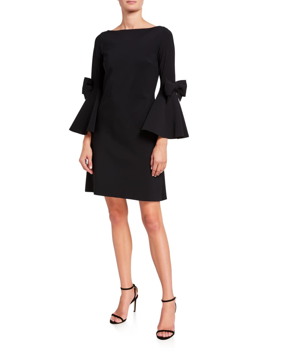 Chiara Boni La Petite Robe Bell-Sleeve A-Line Short Dress | Neiman Marcus