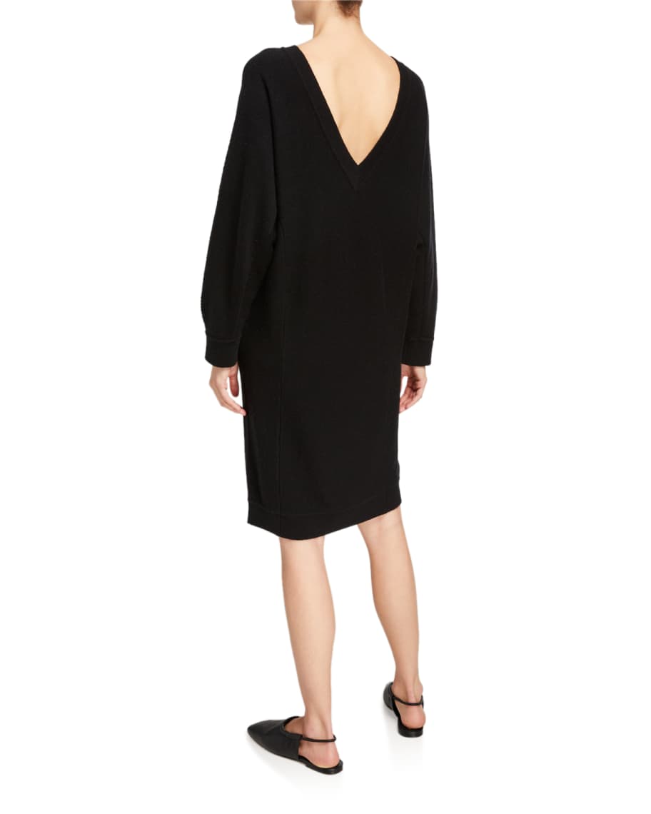 Image 2 of 2: V-Back Dolman-Sleeve Shift Dress