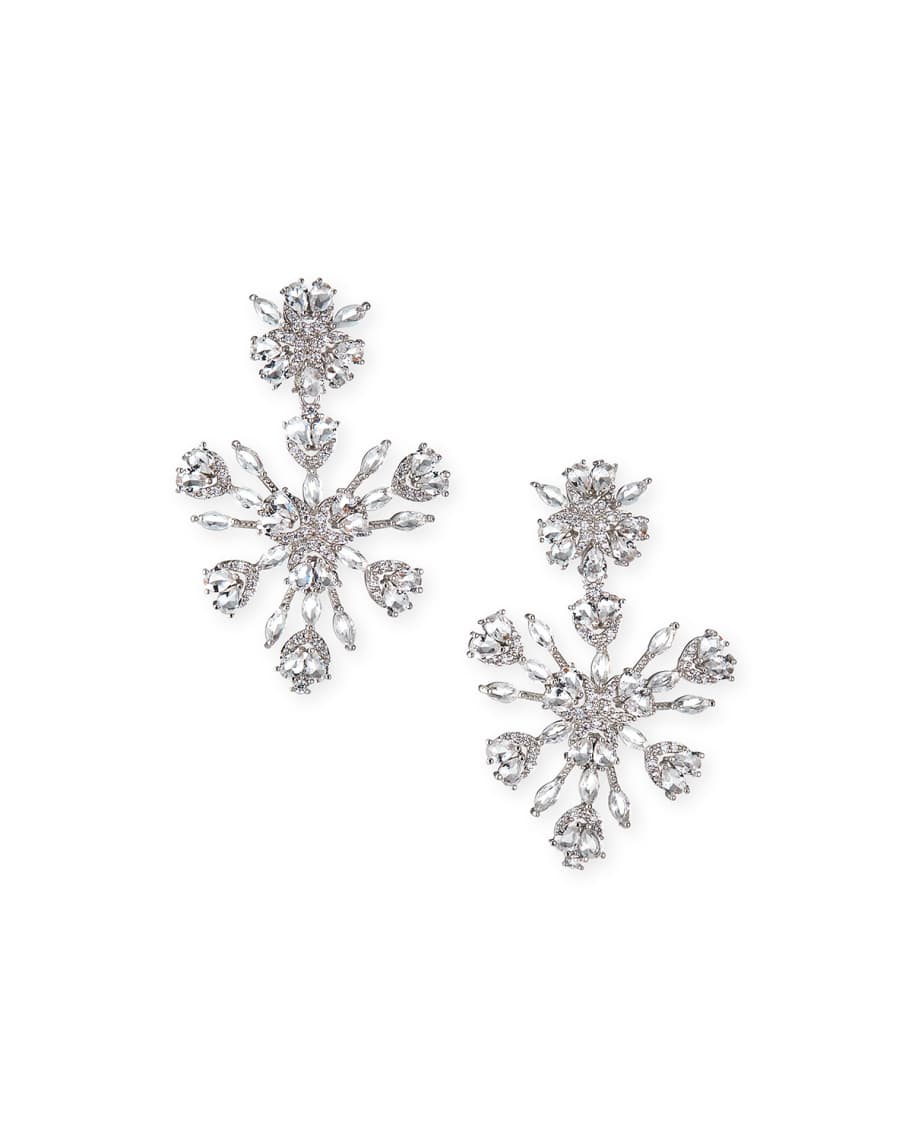 FALLON Snowflake Crystal Chandelier Earrings | Neiman Marcus
