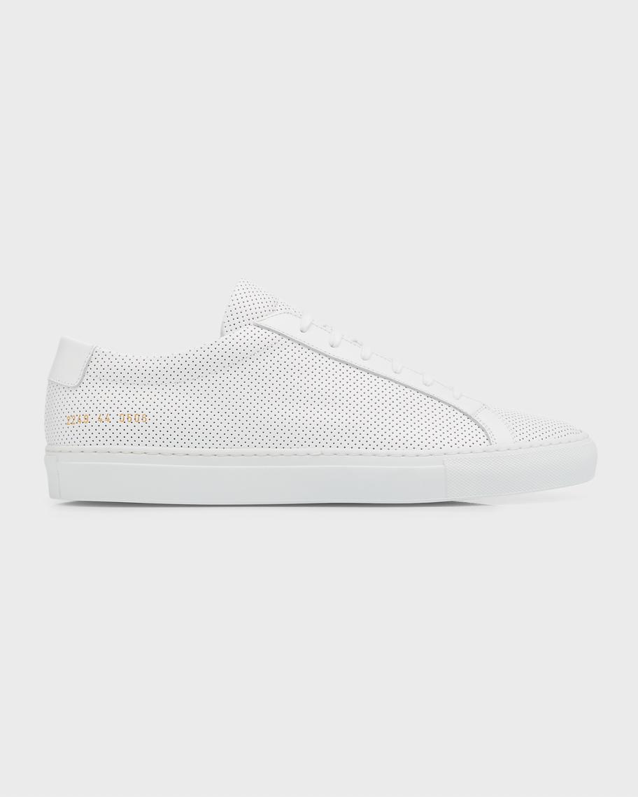 Common Projects Men's Achilles Perforated Leather Low-Top Sneakers ...