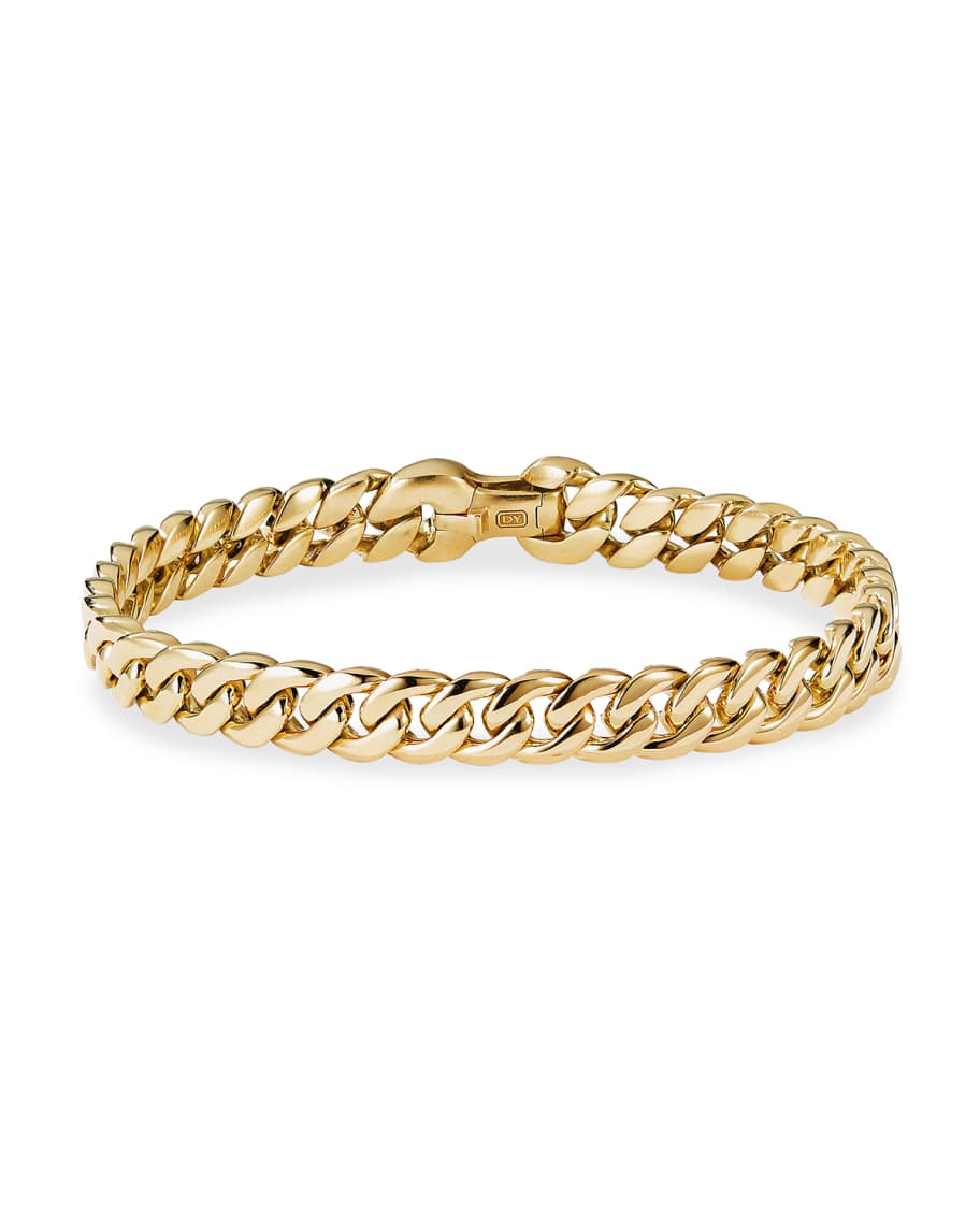 David Yurman Men's 18k Yellow Gold Curb Chain Bracelet, Size M | Neiman ...