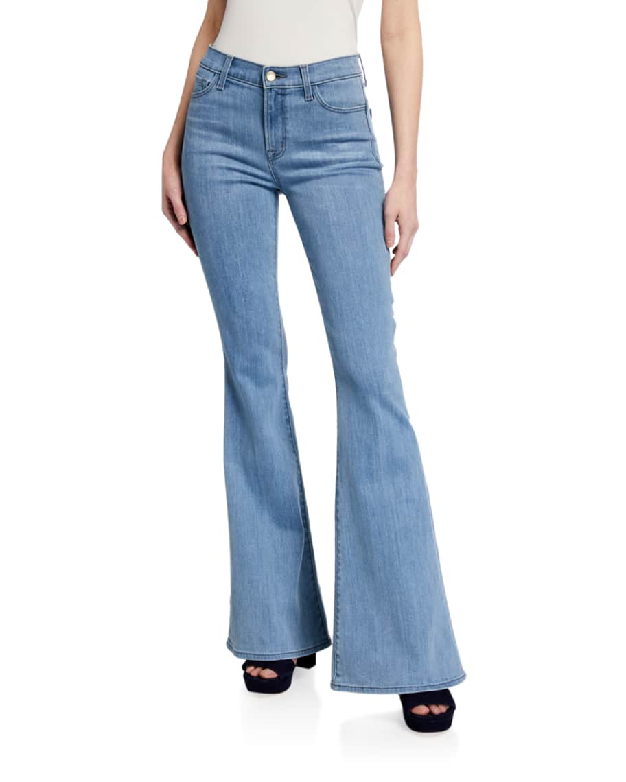 J Brand Valentina High-Rise Flare Jeans | Neiman Marcus