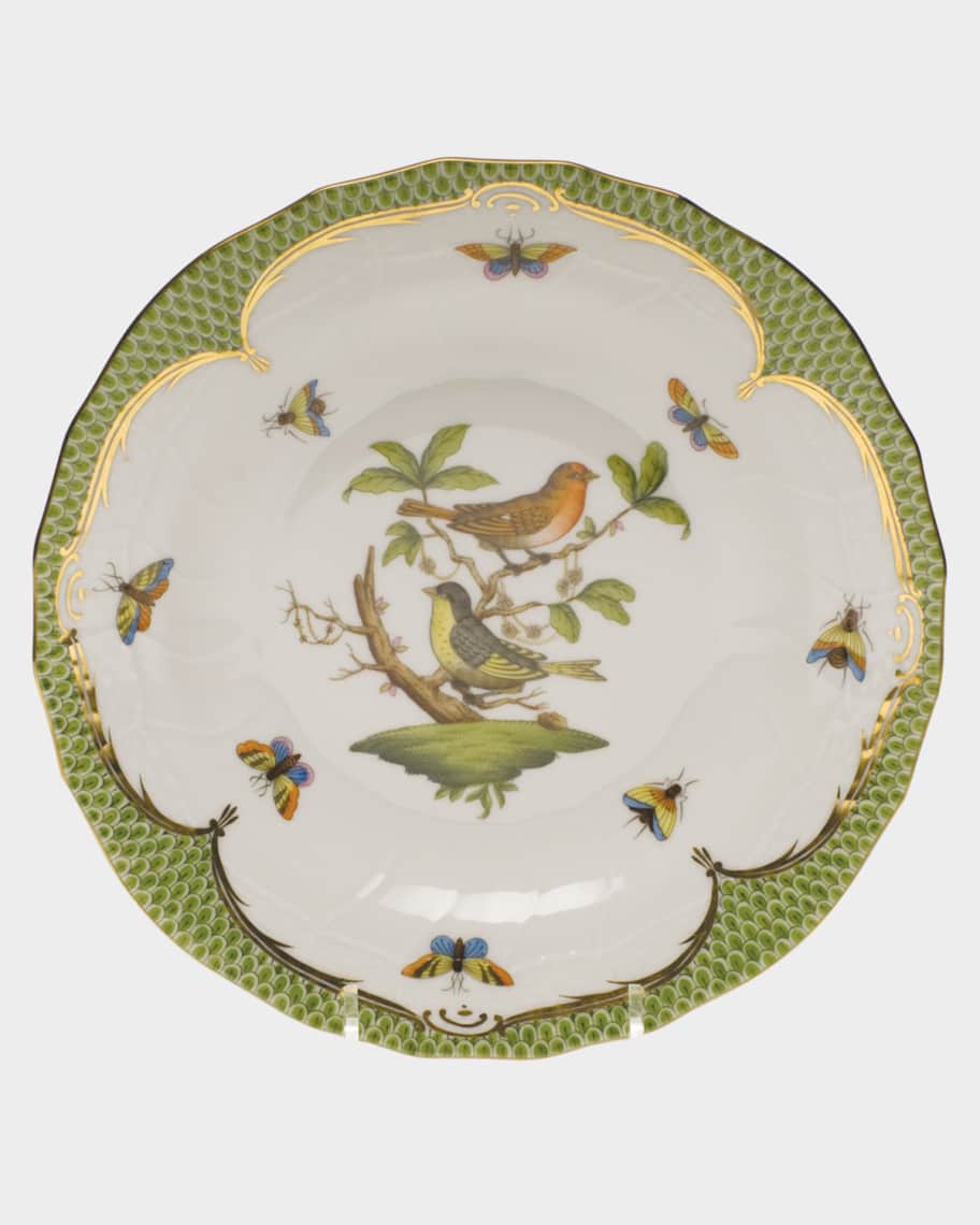 Herend Rothschild Bird Green Motif 03 Dessert Plate