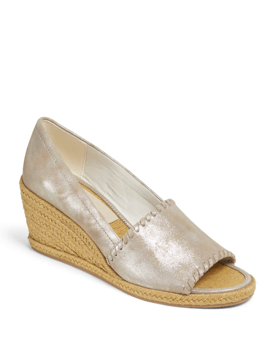 Jack Rogers Palmer Suede Wedge Sandals | Neiman Marcus