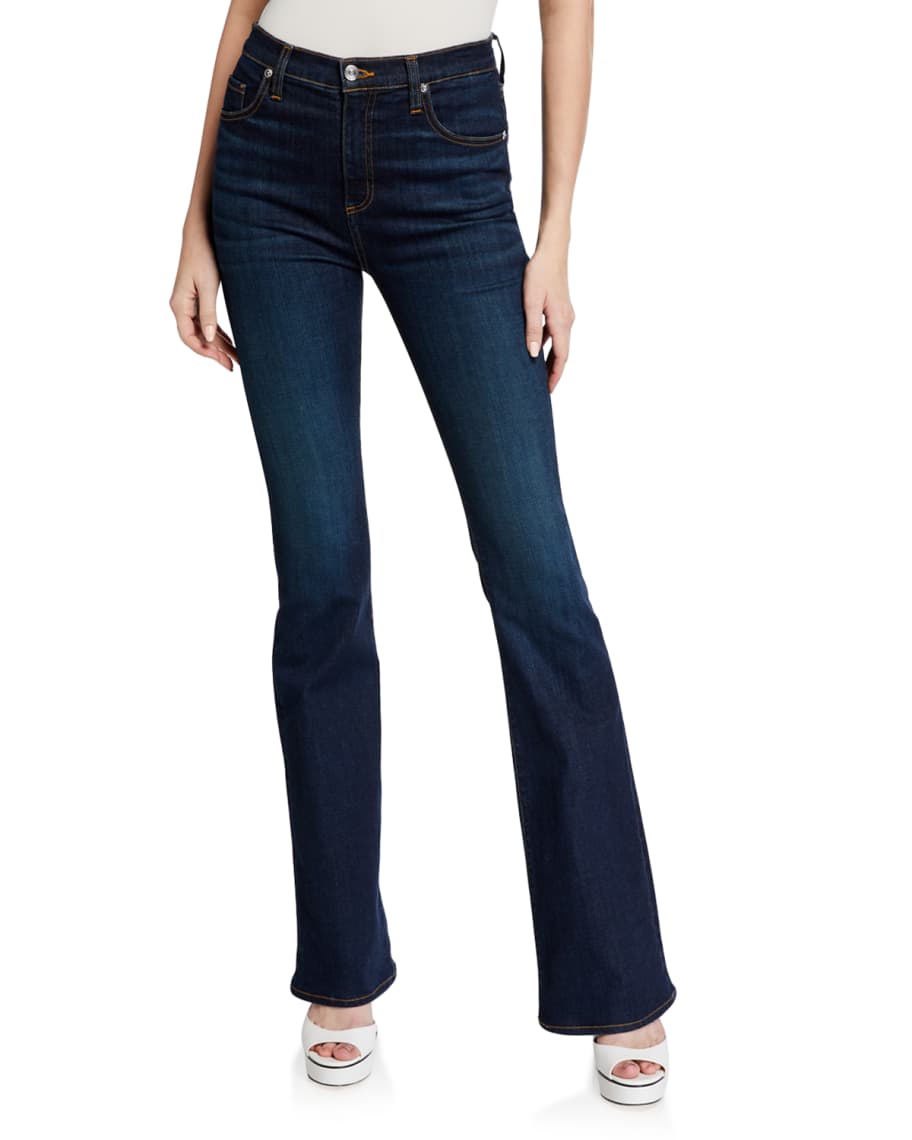 Veronica Beard Beverly High-Rise Skinny Flare Jeans | Neiman Marcus