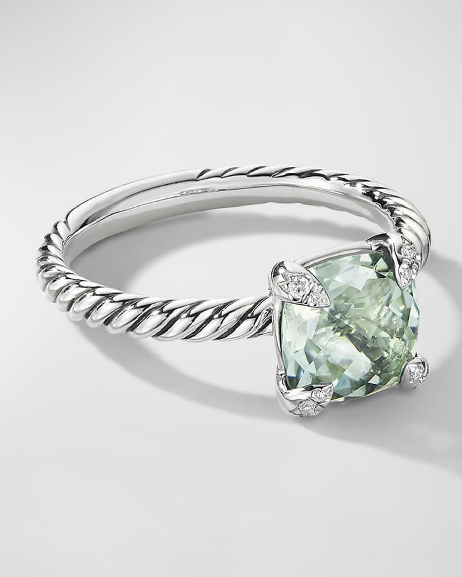 David Yurman Chatelaine Cushion Ring with Gemstone and Diamonds in ...