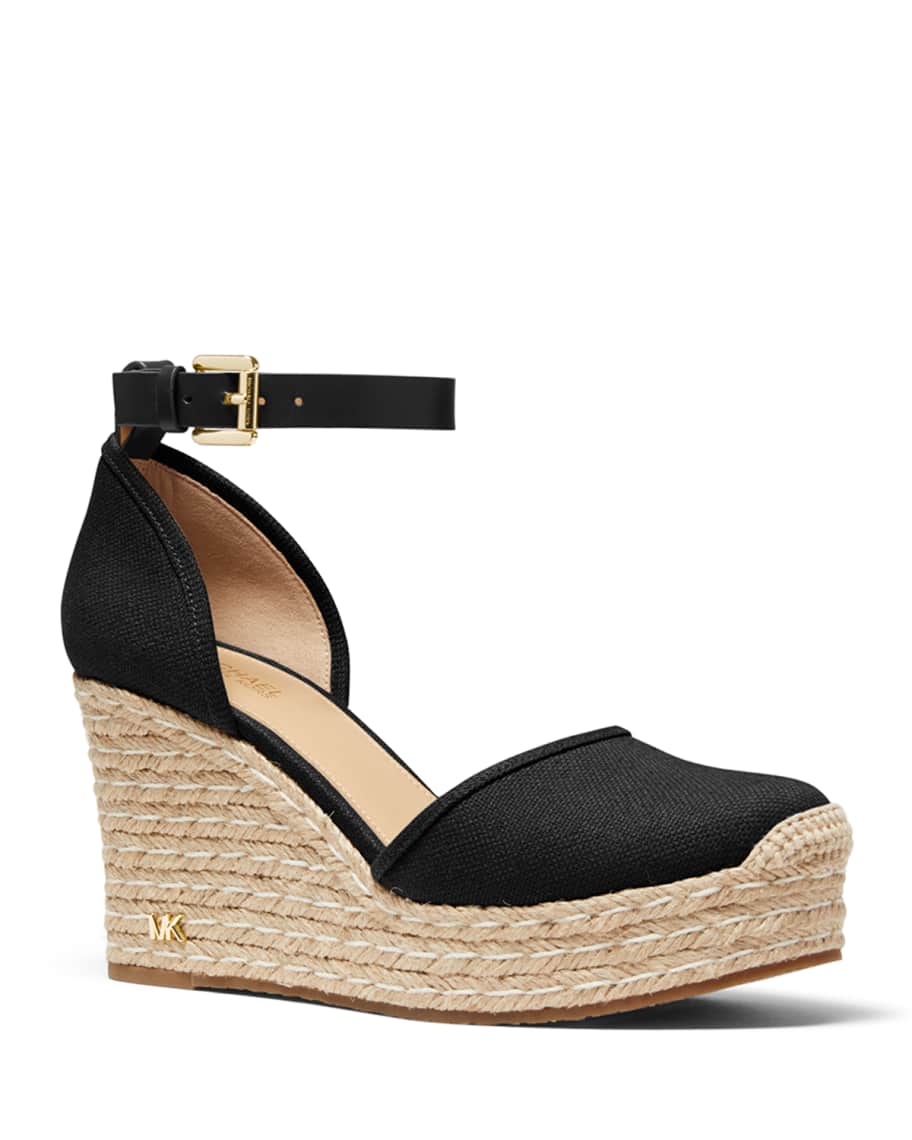 MICHAEL Michael Kors Kendrick Linen Wedge Espadrille Sandals