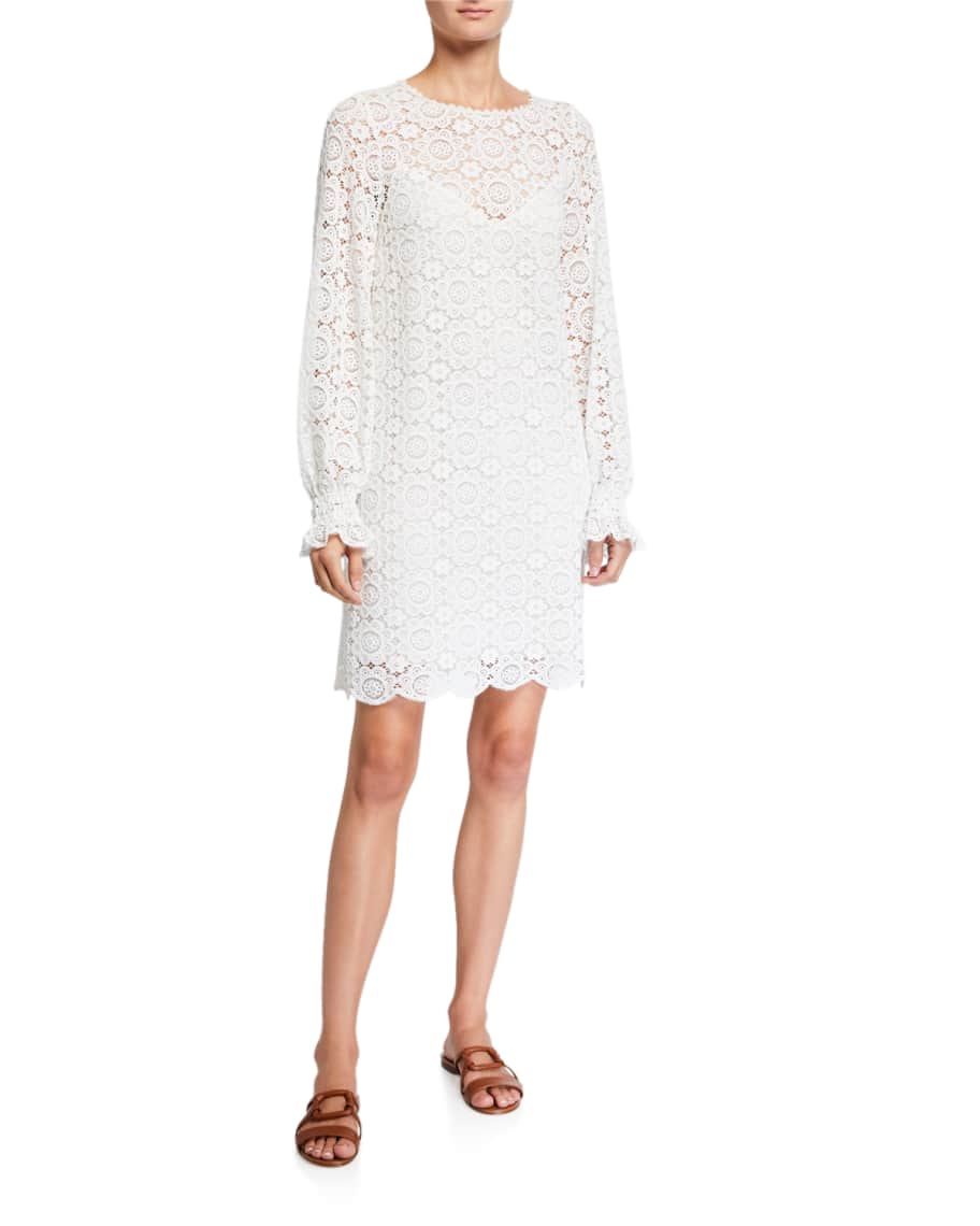 See by Chloe Summer Long-Sleeve Lace Dress | Neiman Marcus