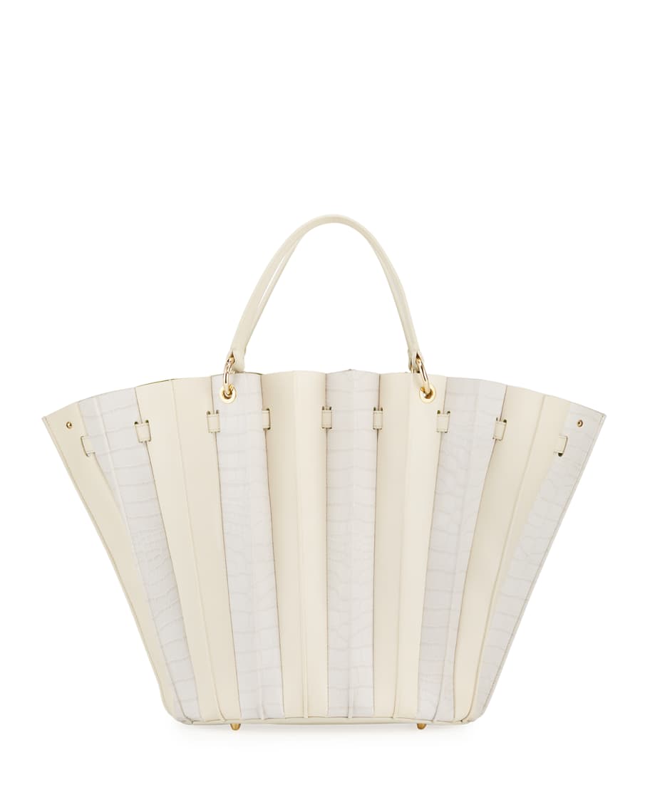 Sara battaglia plisse tote bag outlet