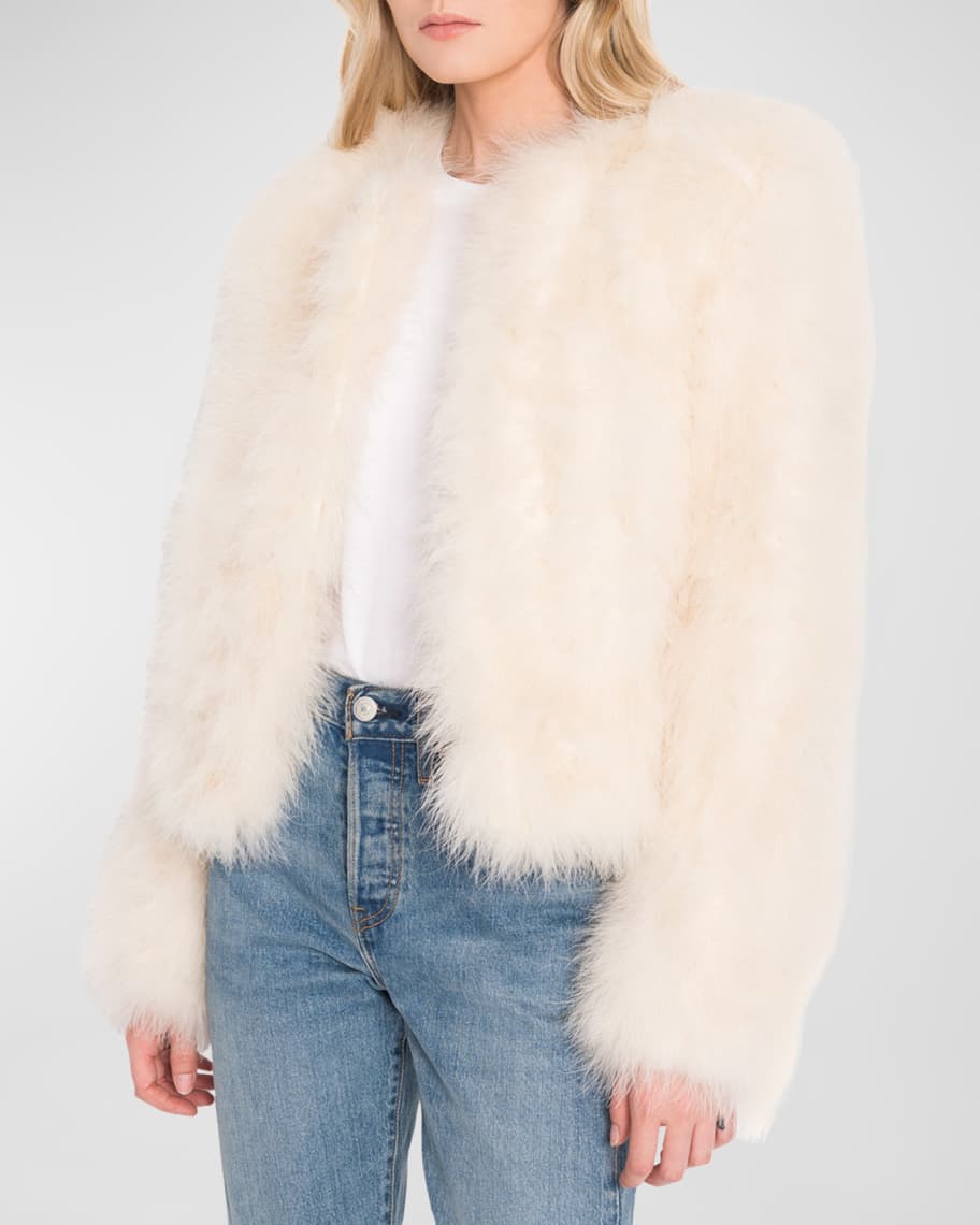 LaMarque Deora Feather Topper Jacket Neiman Marcus