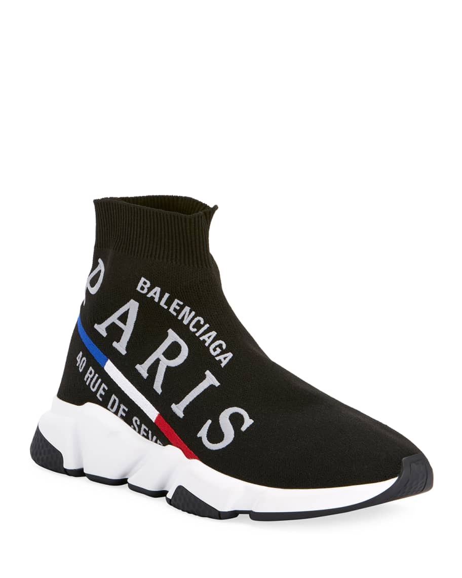 Men s Paris Speed Jacquard Logo Knit Sneakers