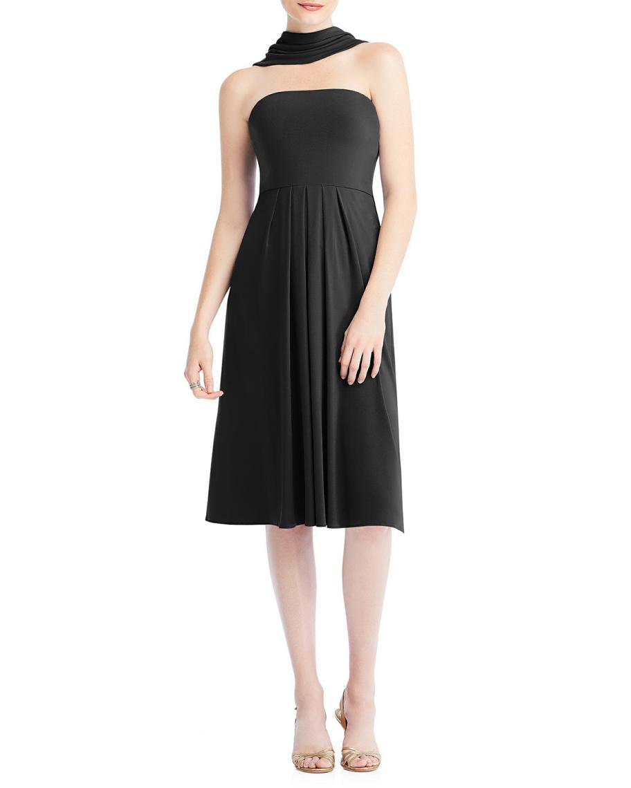 Dessy Collection One-Shoulder Midi Multi-Way Loop Dress | Neiman Marcus