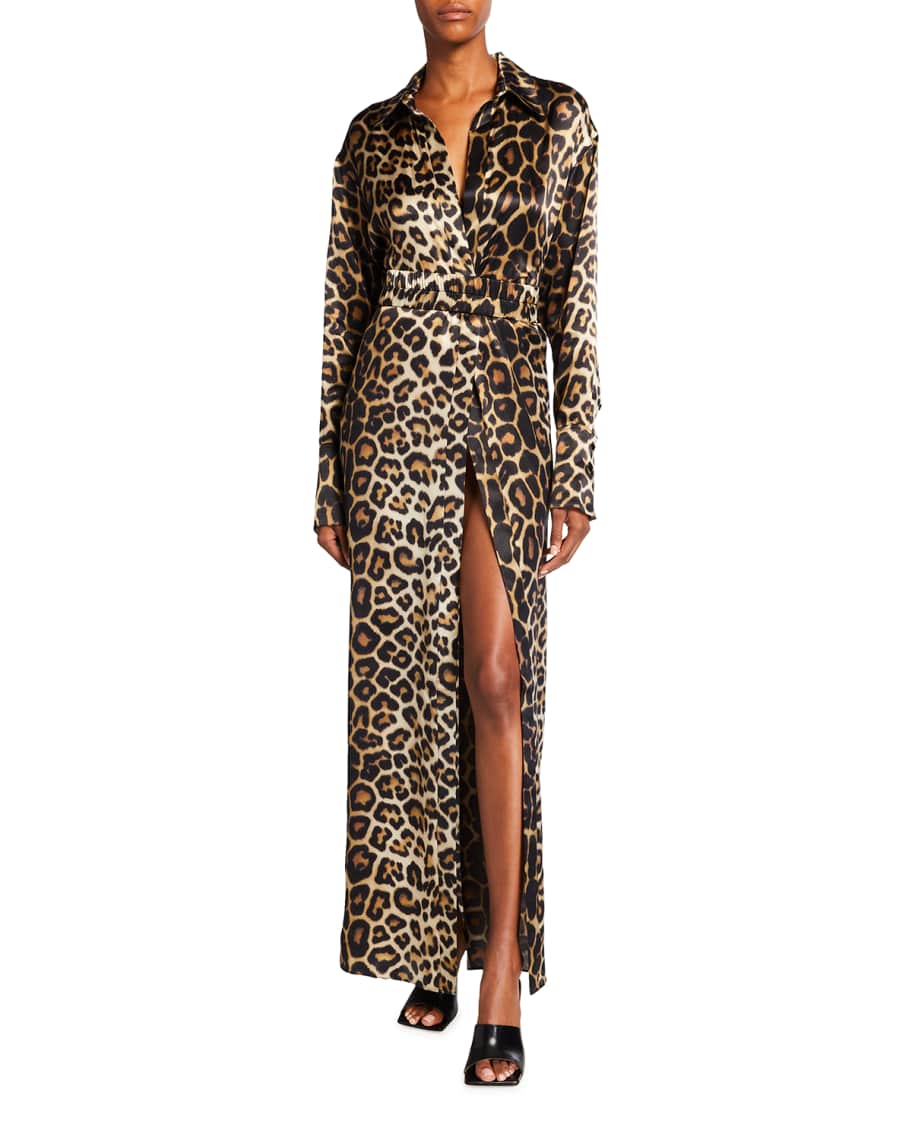 Gauge 81 Yokohama Leopard-Print Silk Wrap Dress | Neiman Marcus