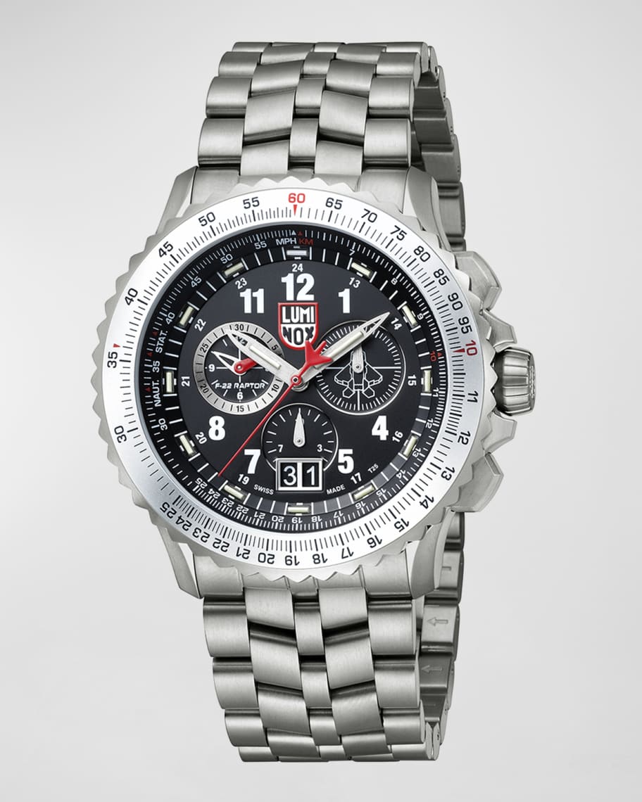 Luminox Men's 44mm F-22 Raptor 9200 Series Titanium Watch | Neiman Marcus