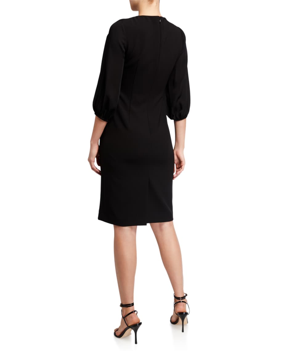 Image 2 of 2: Wendi 3/4-Sleeve Cady Sheath Dress
