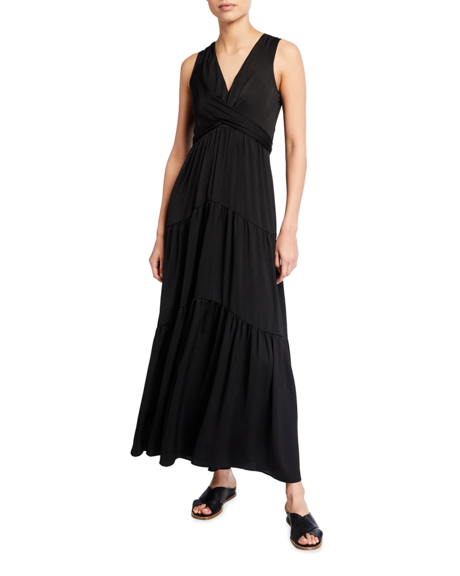 Kobi Halperin Courtnie Sleeveless Tiered Maxi Dress | Neiman Marcus