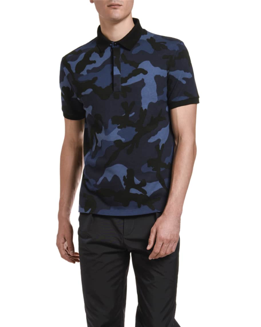 Valentino camo polo shirt discount