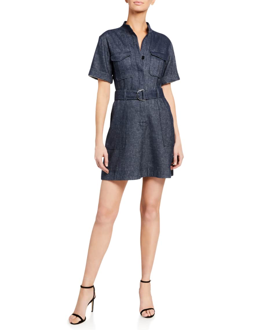 A.L.C. Romi Belted Shirt Dress Neiman Marcus