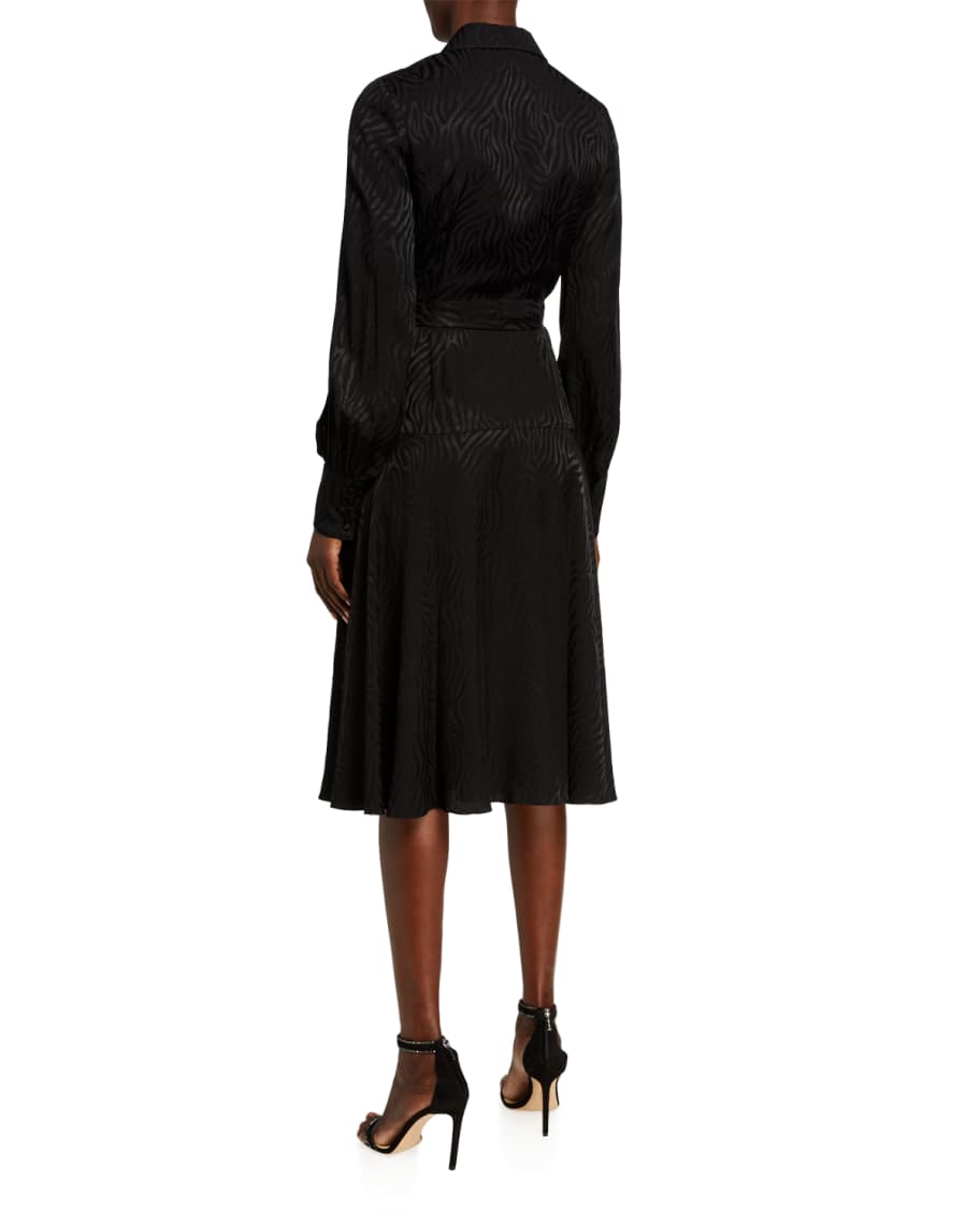 Image 2 of 2: Manning Long-Sleeve Collared Wrap Dress
