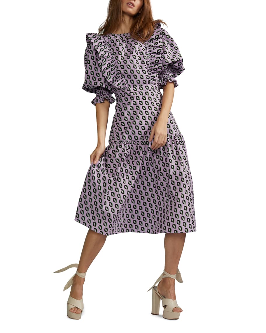 v. chapman cynthia ruffle midi dress Chapman Cynthia Ruffle Midi Dress V Chapman