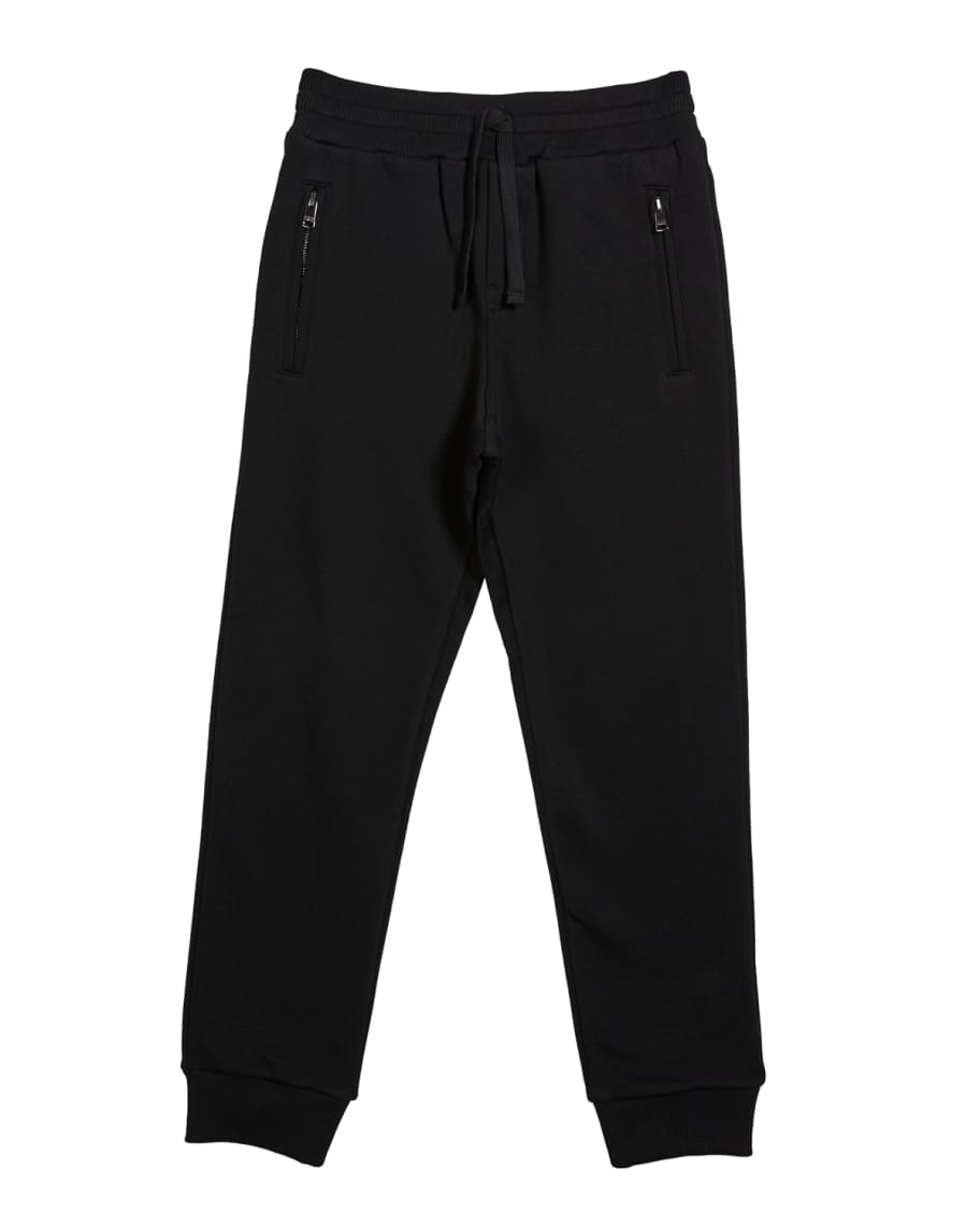 Dolce&Gabbana Boy's Zip Pockets Jogger Sweatpants, Size 4-6 | Neiman Marcus
