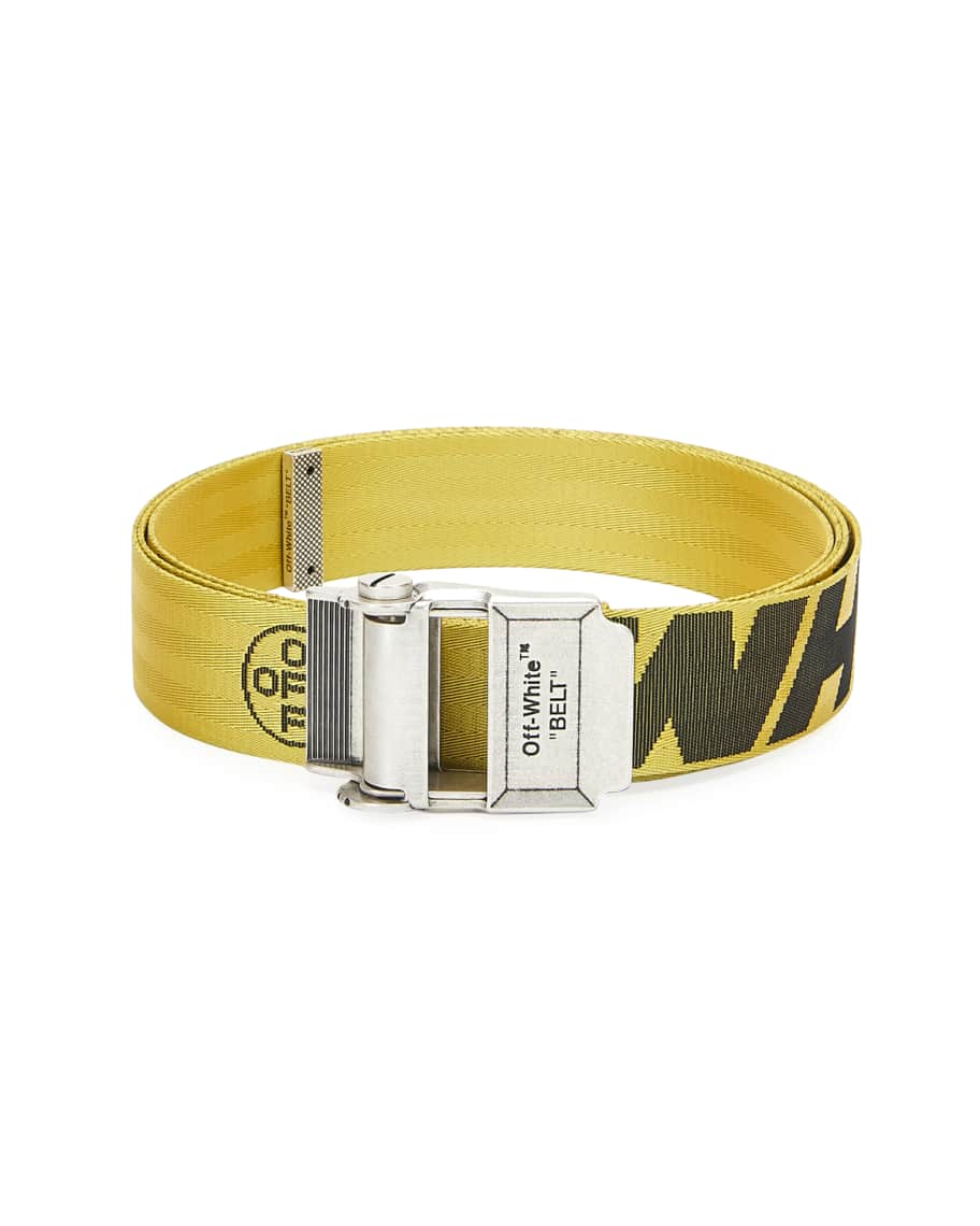 Off White Men s Industrial Web Logo Belt Neiman Marcus
